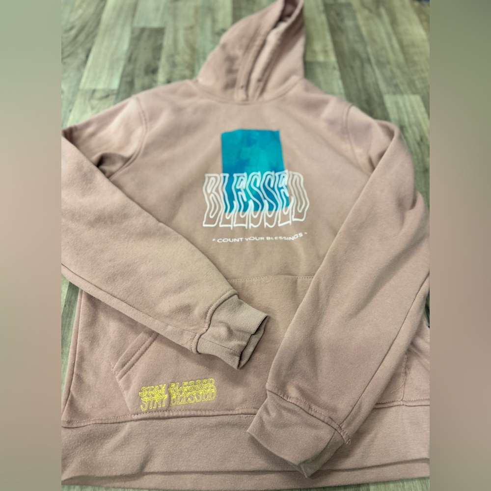 Men’s Broooklyn Blessed‎ Hoodie Size medium In Rose Color